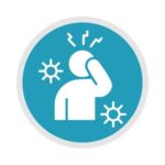 new normal caution symptoms after coronavirus disease covid 19 blue silhouette icon free vector
